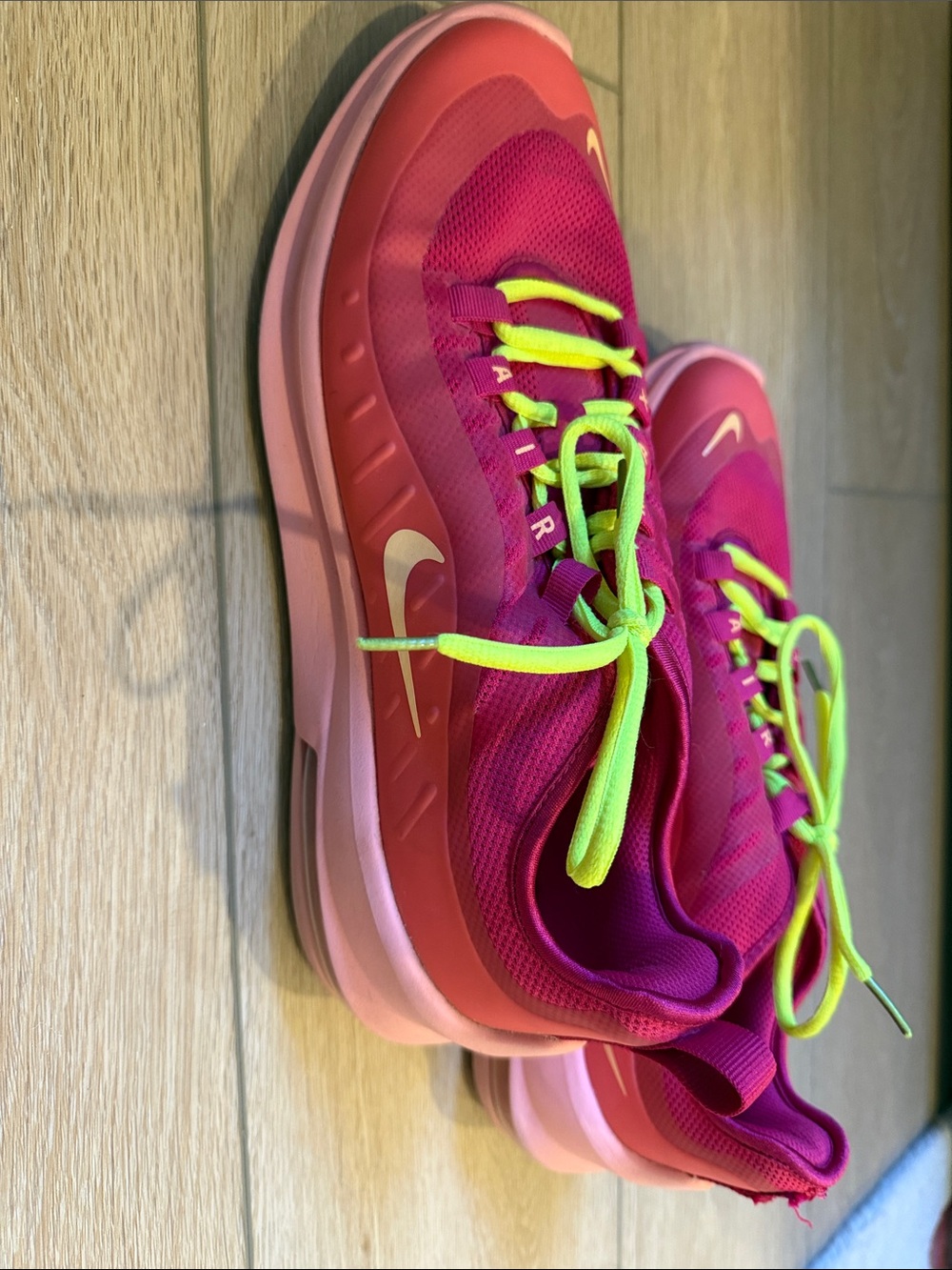 Nike Pink and Lime Accent Running Sneakers